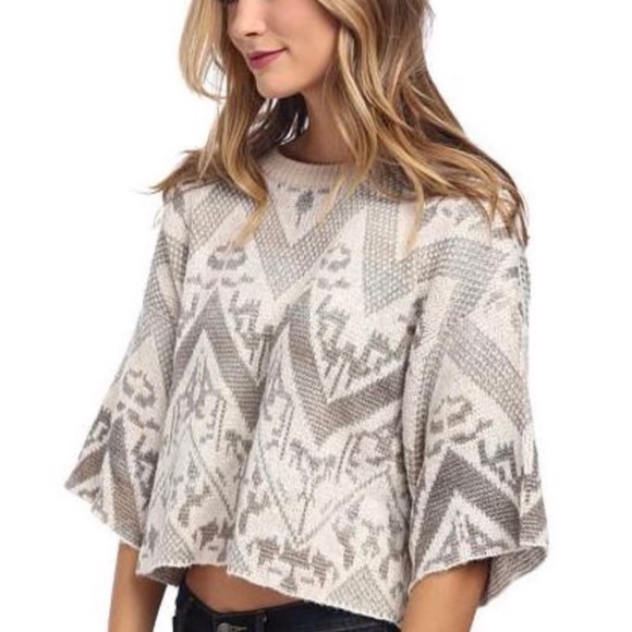 Free People Tops - Free People Superstar Aztec Knit Pullover